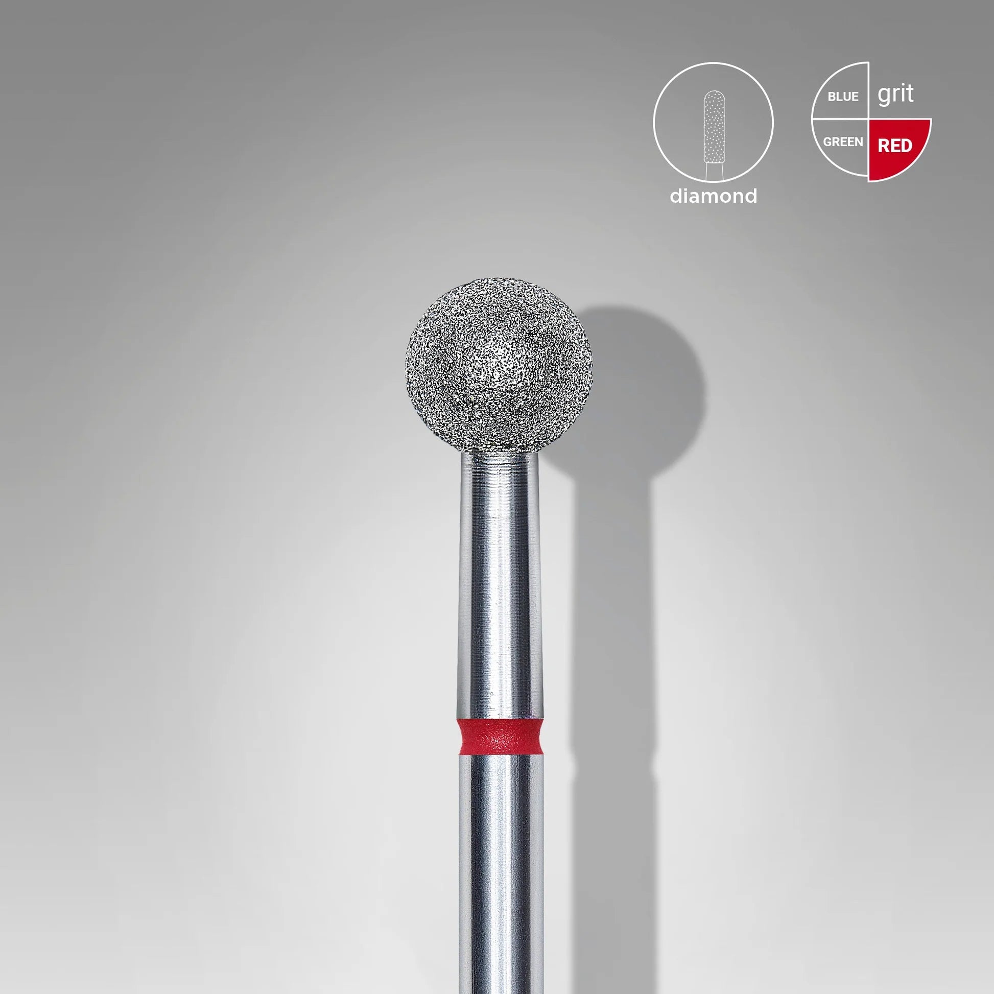Diamond nail drill bit ball red EXPERT