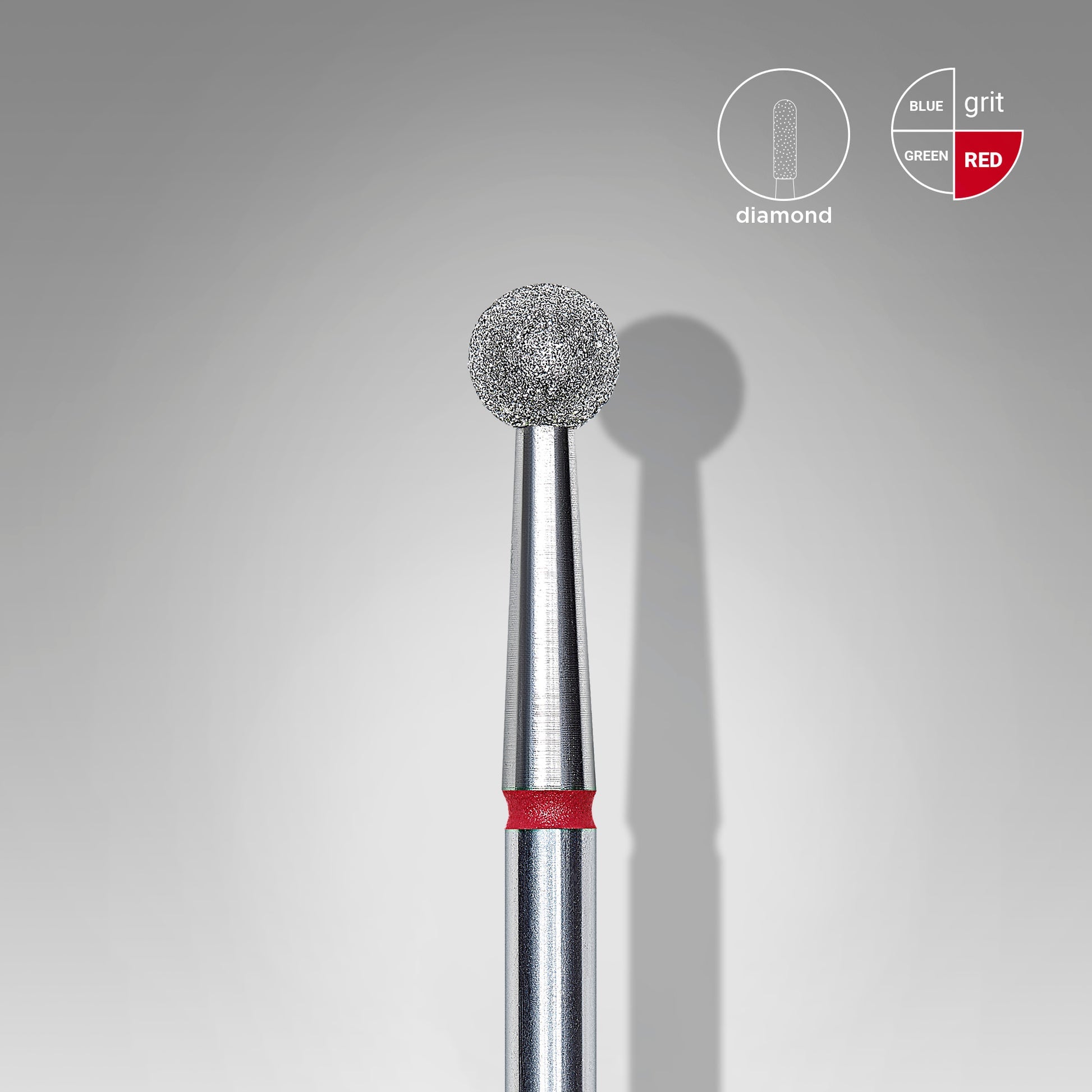 Diamond nail drill bit ball red