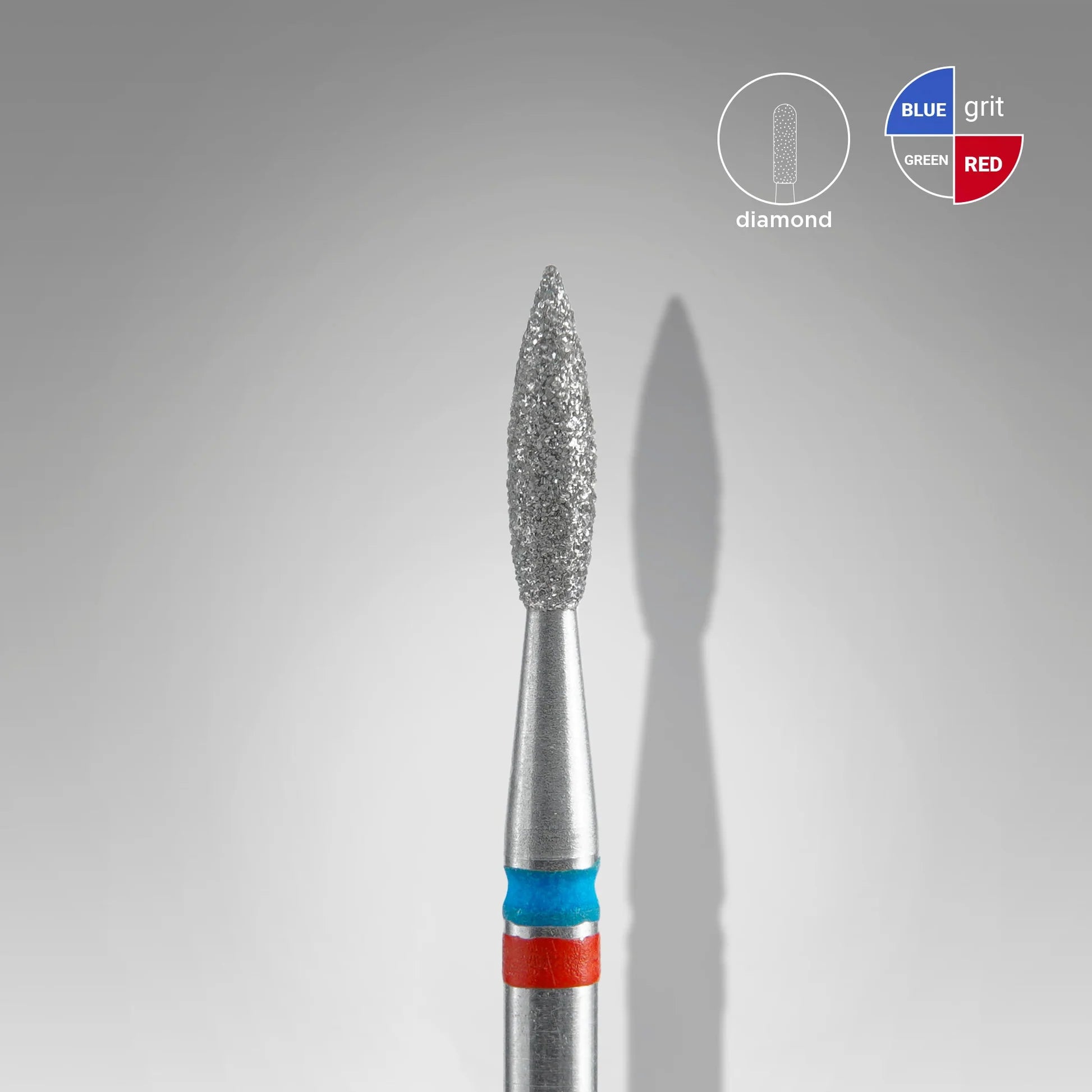 Diamond nail drill bit DUO flame red-blue EXPERT