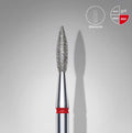 Diamond bur “pointed flame”, red, diameter 2.1 mm / working part 8 mm