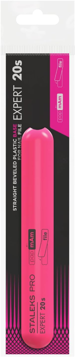 Straight beveled plastic base for nail file EXPERT SPBE-20s